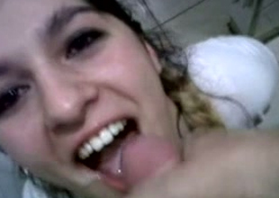 Argentinian slut is excited about swallowing the brush lover's sperm beyond everything camera